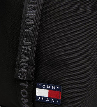 Tommy Jeans Borsa tote essenziale con toppa nera
