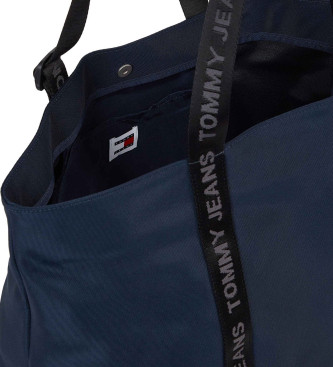 Tommy Jeans Essential Medium Tote Bag mit marineblauem Schriftzug