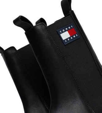 Tommy Jeans Bottines chelsea avec logo noir caoutchout