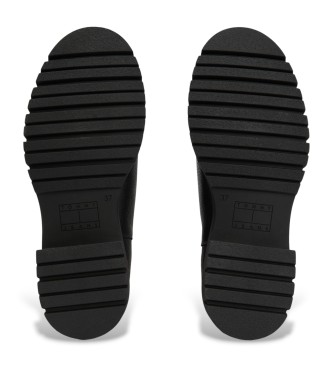 Tommy Jeans Stivaletti Chelsea in pelle foderata nera