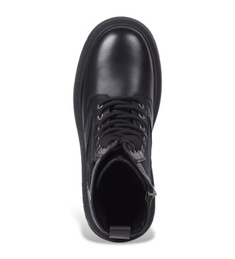 Tommy Jeans Botines de piel Chunky Combat negro