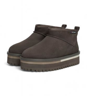 Tommy Jeans Plateau-Stiefeletten mit grauem Warmfutter