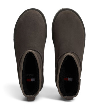 Tommy Jeans Plateau-Stiefeletten mit grauem Warmfutter