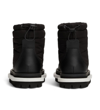 Tommy Jeans Black quilted lined ankle boots