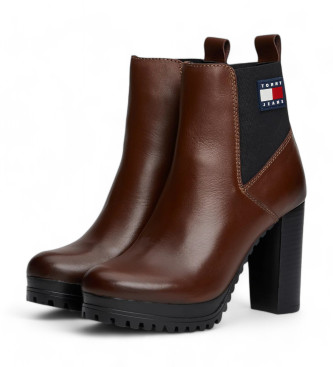 Tommy Jeans Booties New Essential brown