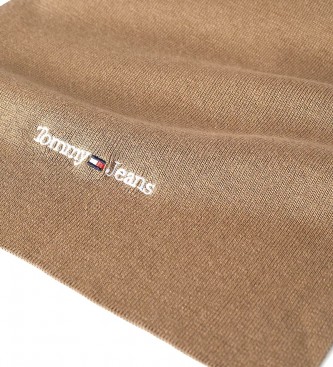 Tommy Jeans Sjaal met bruin geborduurd logo