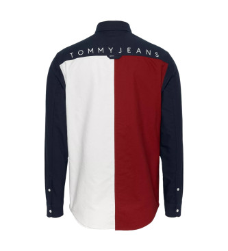 Tommy Jeans Lssiges marineblaues Hemd