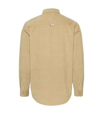 Tommy Jeans Camicia di velluto a coste beige