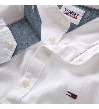 Tommy Jeans Chemise en lin blanc