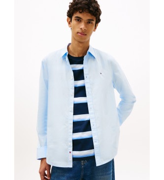 Tommy Jeans Poplin-skjorte med broderet bl�t logo