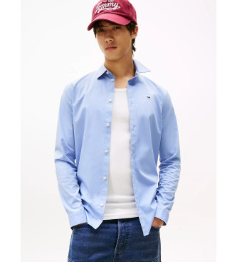 Tommy Jeans Camisa Poplin Original Esticada Lavanda