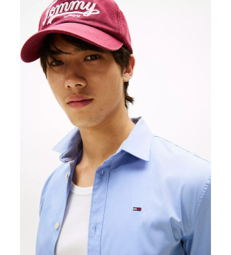 Tommy Jeans Camisa Poplin Original Esticada Lavanda