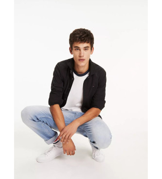 Tommy Jeans Origineel Stretch Poplin Overhemd Zwart