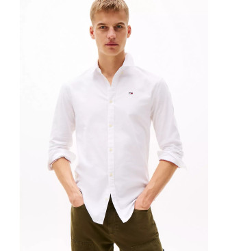 Tommy Jeans TJM Slim Stretch Oxford Shirt blanc