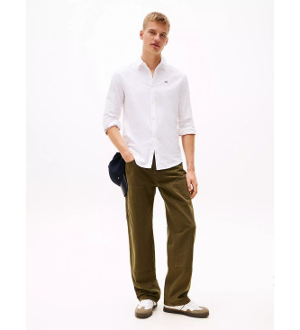 Tommy Jeans TJM Slim Stretch Oxford Shirt blanc