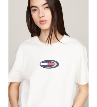 Tommy Jeans Archiv-T-Shirt mit weiem Retro-Logo