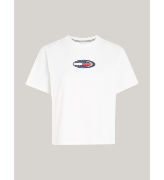 Tommy Jeans Archiwalna koszulka z białym logo retro
