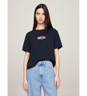 Tommy Jeans Archive T-shirt med marinbl retro-logga