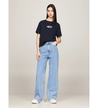 Tommy Jeans Archive T-shirt med marinbl retro-logga