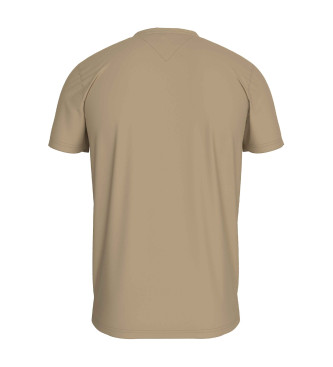 Tommy Jeans Beigefarbenes T-Shirt mit schmaler Passform