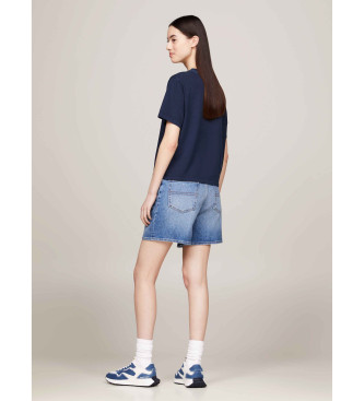 Tommy Jeans T-shirt com logtipo, de corte largo, azul
