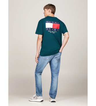 Tommy Jeans T-shirt med logotyp p ryggen grn