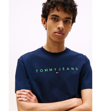 Tommy Jeans T-shirt with navy linear logo