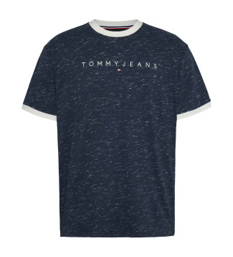 Tommy Jeans T-shirt z kontrastową lamówką i granatowym logo