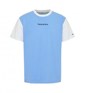 Tommy Jeans T-shirt contrasté blanc, bleu
