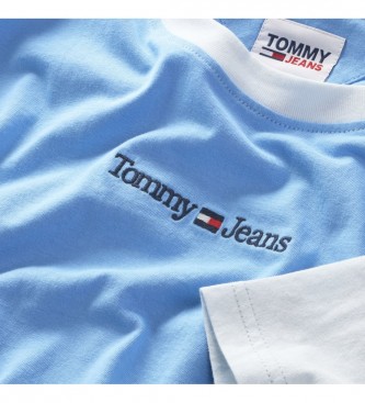 Tommy Jeans T-shirt contrasté blanc, bleu