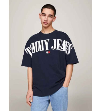 Tommy Jeans T-shirt med oversize snit og navy-patch