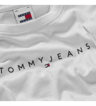 Tommy Jeans Schmal geschnittenes T-Shirt mit weiem Logo