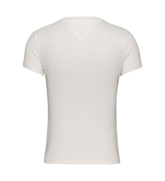 Tommy Jeans T-shirt slim avec logo blanc