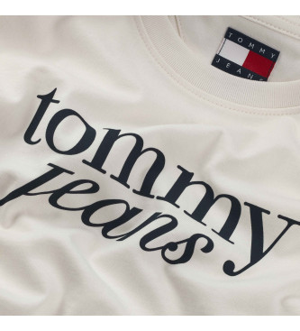 Tommy Jeans Majica tankega kroja z belim logotipom