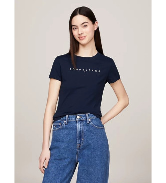 Tommy Jeans Slim fit t-shirt med navy-logo