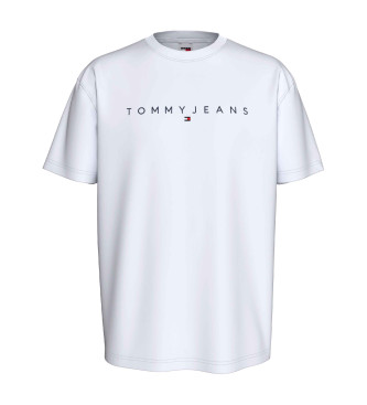 Tommy Jeans Majica z okroglim vratom in belim logotipom