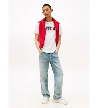 Tommy Jeans Round neck T-shirt with white logo