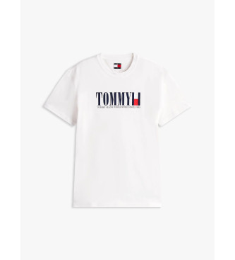 Tommy Jeans Round neck T-shirt with white logo