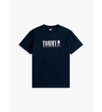 Tommy Jeans Round neck T-shirt with navy logo