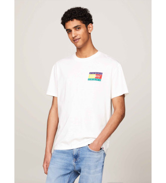 Tommy Jeans T-shirt med rund hals og hvidt logo p ryggen