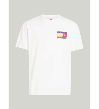 Tommy Jeans Koszulka z okrągłym dekoltem i białym logo z tyłu