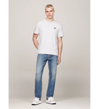 Tommy Jeans T-shirt de gola redonda com remendo cinzento