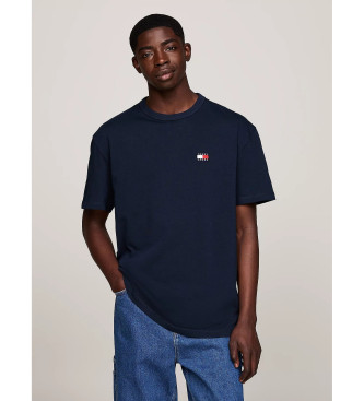 Tommy Jeans T-shirt med rund hals og navy-patch