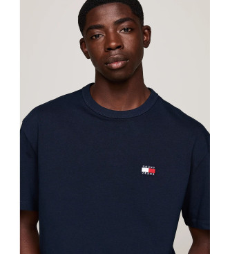 Tommy Jeans T-shirt med rund hals og navy-patch