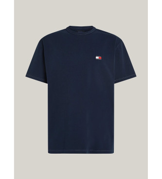 Tommy Jeans T-shirt med rund hals og navy-patch