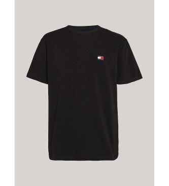 Tommy Jeans T-shirt Girocollo con Patch Nera