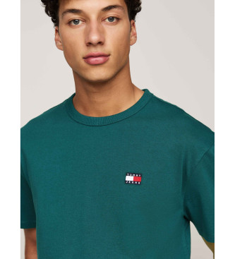 Tommy Jeans T-shirt med rund hals og grn patch