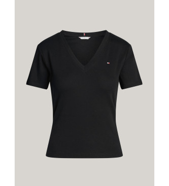 Tommy Jeans Camiseta de cuello redondo negro