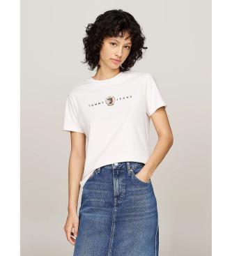 Tommy Jeans Camiseta de cuello redondo Prep blanco