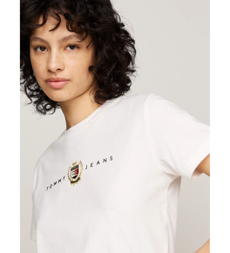 Tommy Jeans T-shirt Prep  col ras du cou blanc